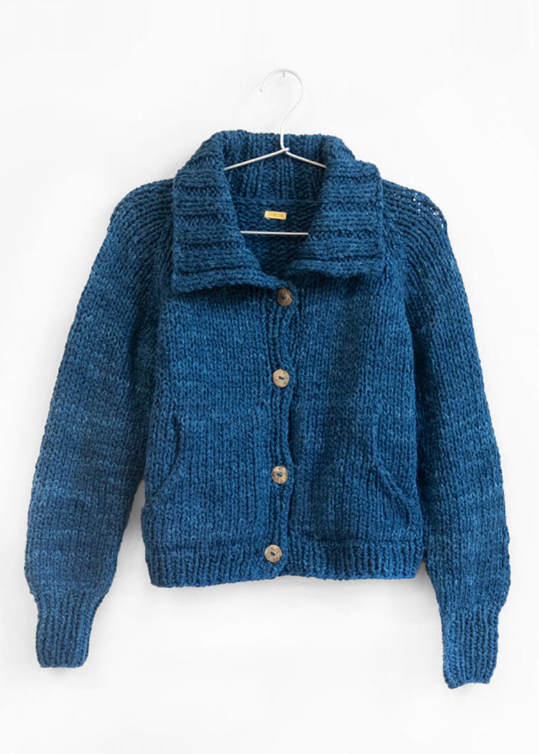 Emma Indigo Cardigan Sweater