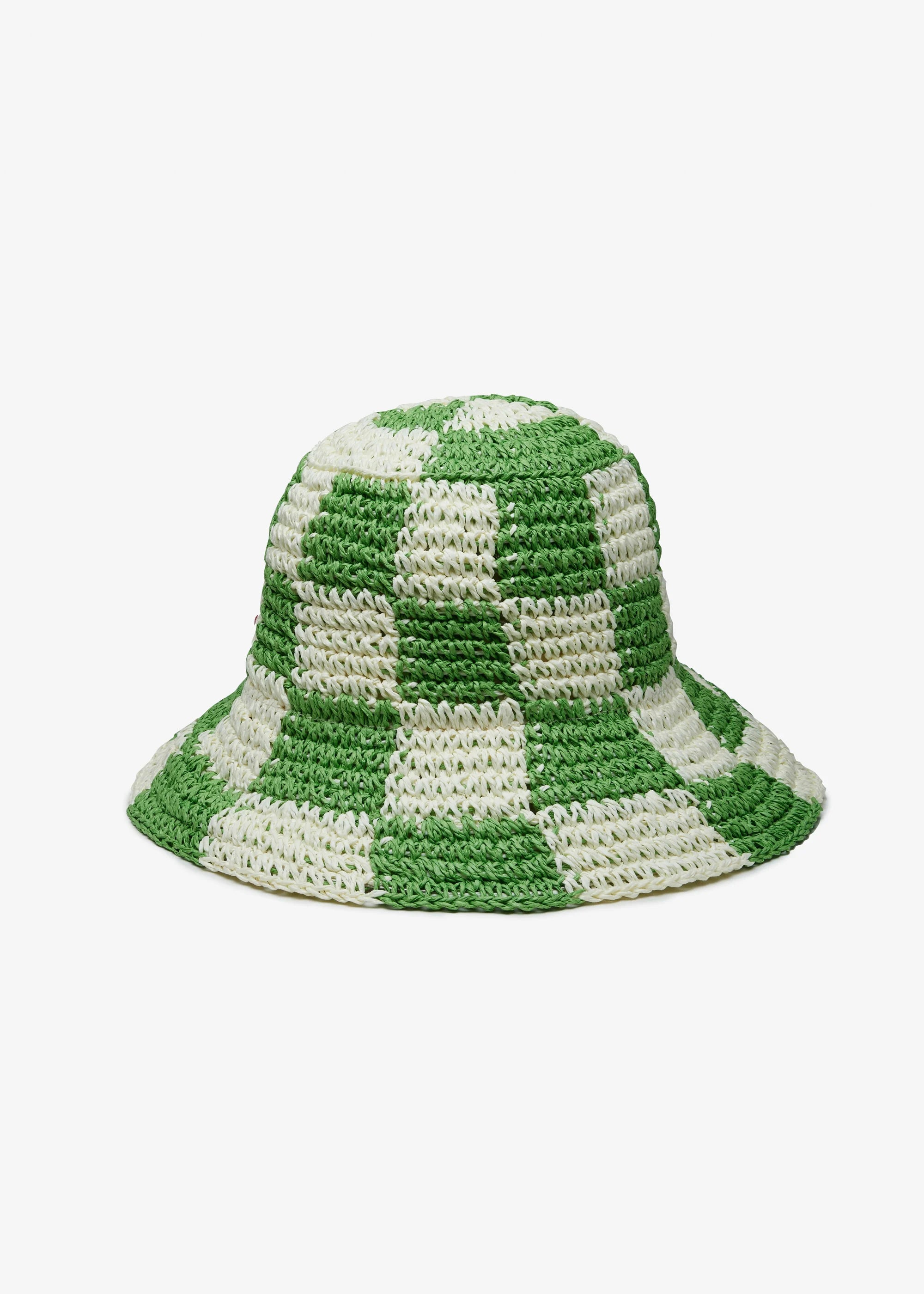 Wyeth Sadie Paper Straw Bucket - Lime Ivory