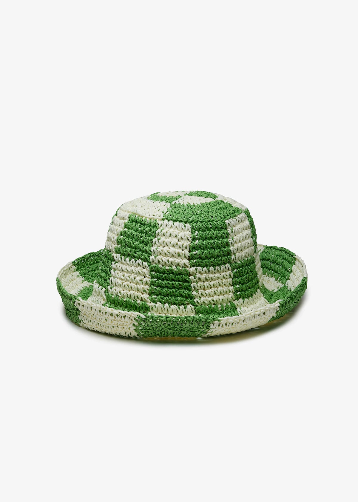 Wyeth Sadie Paper Straw Bucket - Lime Ivory