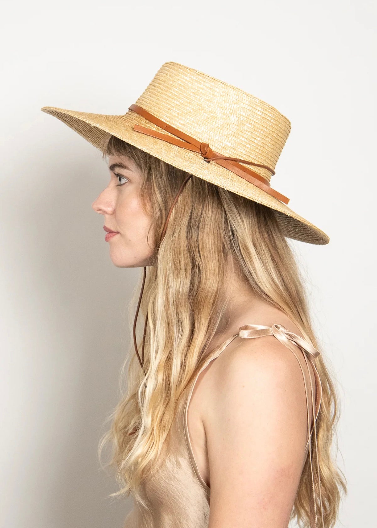 Wyeth Sage Wheat Straw Boater - Natural