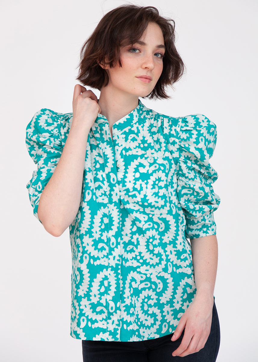 Surya Nandini Top - Teal